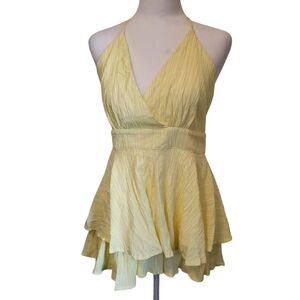 Balance Ruffle Romper Yellow sz S